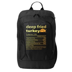 Deep Fried Turkey Nutrition Food Facts Thanksgiving Costume City Backpack