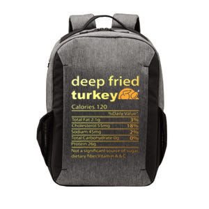 Deep Fried Turkey Nutrition Food Facts Thanksgiving Costume Vector Backpack