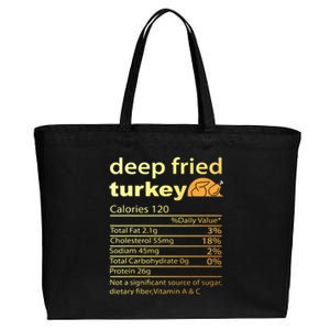 Deep Fried Turkey Nutrition Food Facts Thanksgiving Costume Cotton Canvas Jumbo Tote