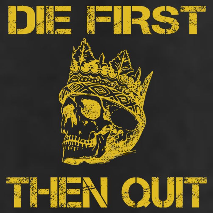 Die First Then Qui Military Veteran Skull Crown Gift 7 Panel Mesh Trucker Snapback Hat