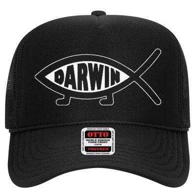 Darwin Fish Theme Evolution Theory Atheist Gift Trucker Hat