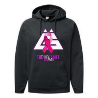 Design For The Life Shift Church Breast Cancer Awareness 2 Performance Fleece Hoodie