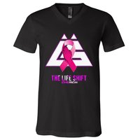 Design For The Life Shift Church Breast Cancer Awareness 2 V-Neck T-Shirt