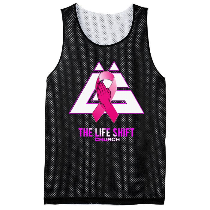 Design For The Life Shift Church Breast Cancer Awareness 2 Mesh Reversible Basketball Jersey Tank