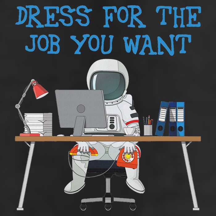 Dress For The Job You Want Funny Astronaut Adult Drive Performance Visor