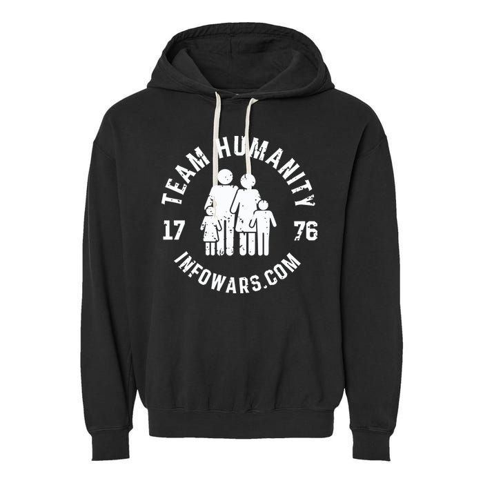 Damani Felder Team Humanity 1776 Infowars.Com Garment-Dyed Fleece Hoodie