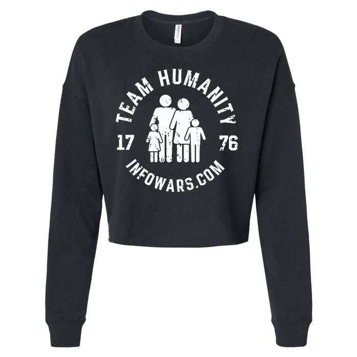 Damani Felder Team Humanity 1776 Infowars.Com Cropped Pullover Crew