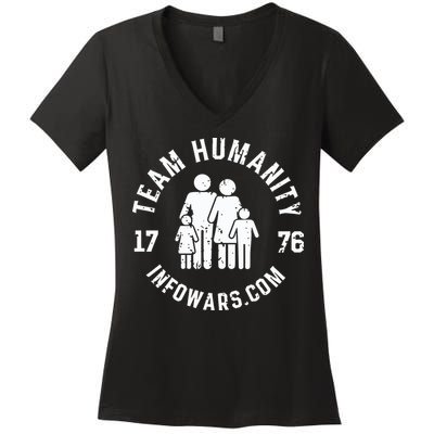 Damani Felder Team Humanity 1776 Infowars.Com Women's V-Neck T-Shirt