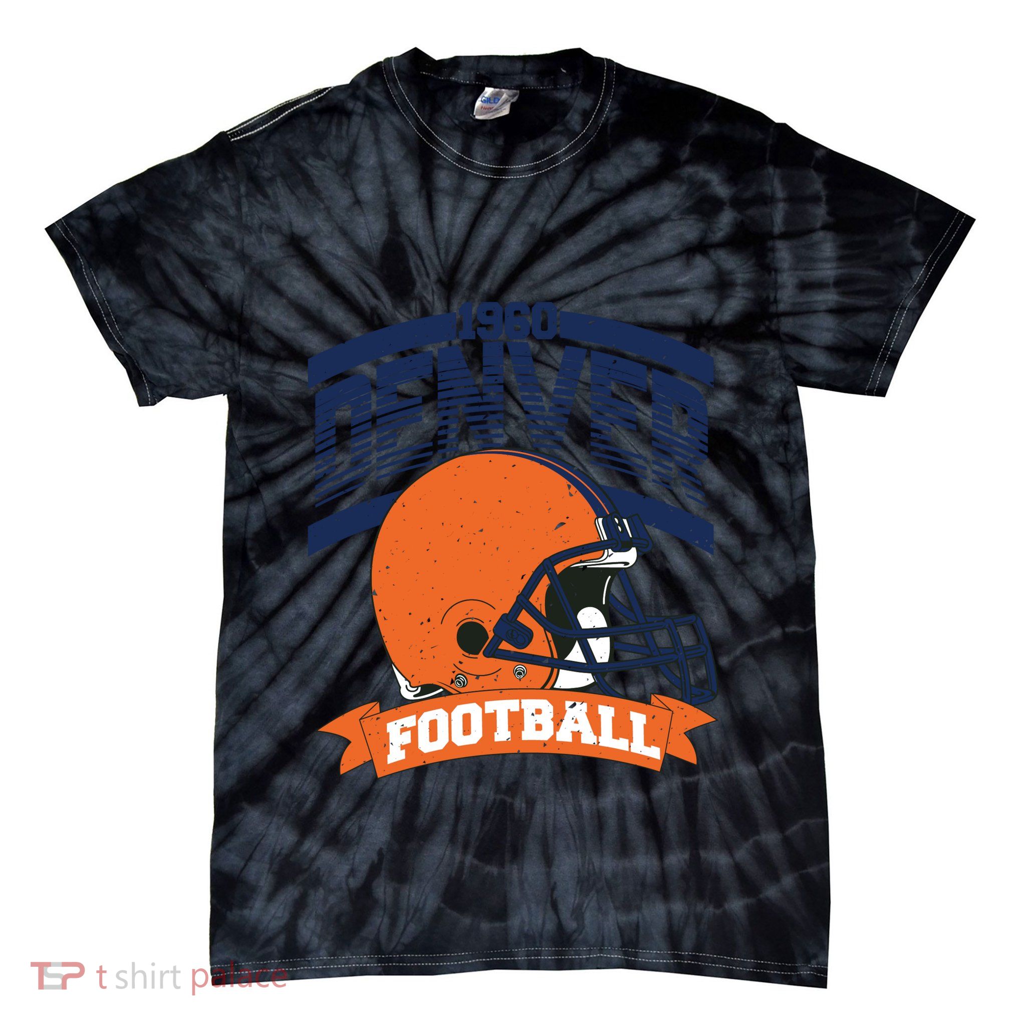 Denver Football Team Supporter Tie-Dye T-Shirt