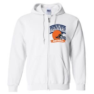 Denver Football Team Supporter Full Zip Hoodie