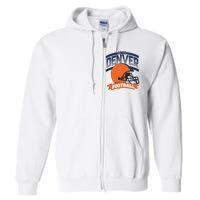 Denver Football Team Supporter Full Zip Hoodie