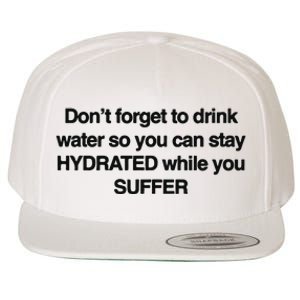 Don’T Forget To Drink Water So You Can Stay Hydrated While You Suffer Wool Snapback Cap