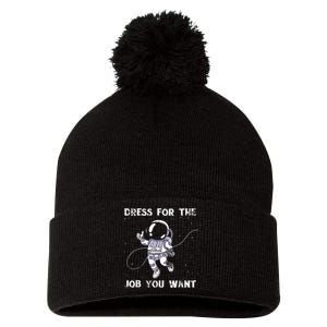 Dress For The Job You Want Astronaut Pom Pom 12in Knit Beanie