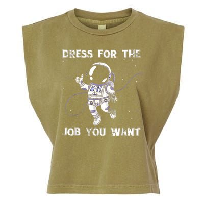 Dress For The Job You Want Astronaut Garment-Dyed Women's Muscle Tee