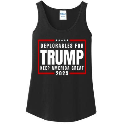 Deplorables For Trump 2024 Ladies Essential Tank