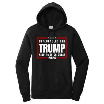 Deplorables For Trump 2024 Women's Pullover Hoodie