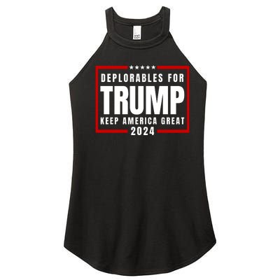 Deplorables For Trump 2024 Women’s Perfect Tri Rocker Tank