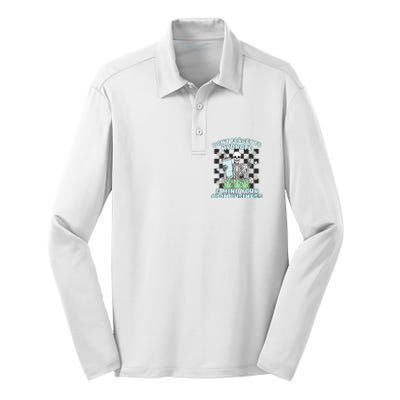 DonT Forget To Hydrate And Mind Your Own Business Skeleton Silk Touch Performance Long Sleeve Polo