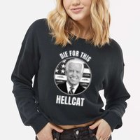 Die For This Hellcat Funny Cropped Pullover Crew