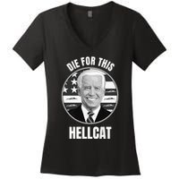 Die For This Hellcat Funny Women's V-Neck T-Shirt