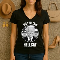Die For This Hellcat Funny Women's V-Neck T-Shirt