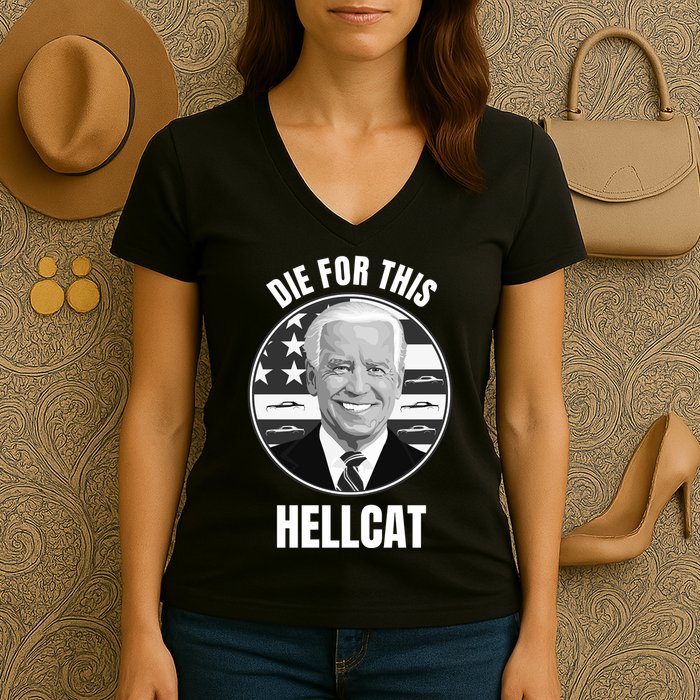 Die For This Hellcat Funny Women's V-Neck T-Shirt
