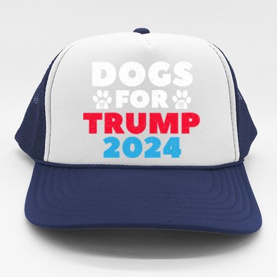 Dogs For Trump 2024 Election Gift Trucker Hat