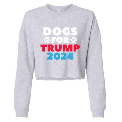 Dogs For Trump 2024 Election Gift Cropped Pullover Crew