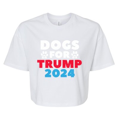 Dogs For Trump 2024 Election Gift Bella+Canvas Jersey Crop Tee