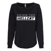 Die For This Hellcat Womens California Wash Sweatshirt