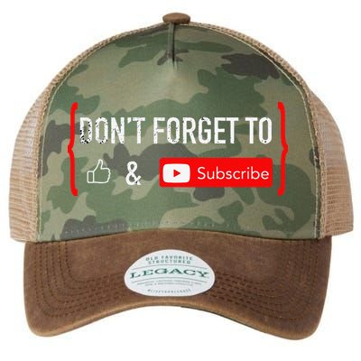 DonT Forget To Like And Subscribe Video Content Creator Legacy Tie Dye Trucker Hat