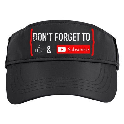 DonT Forget To Like And Subscribe Video Content Creator Adult Drive Performance Visor