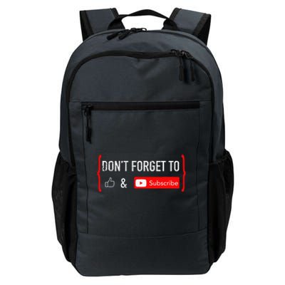 DonT Forget To Like And Subscribe Video Content Creator Daily Commute Backpack