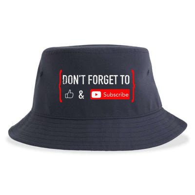DonT Forget To Like And Subscribe Video Content Creator Sustainable Bucket Hat