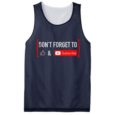 DonT Forget To Like And Subscribe Video Content Creator Mesh Reversible Basketball Jersey Tank