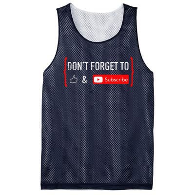 DonT Forget To Like And Subscribe Video Content Creator Mesh Reversible Basketball Jersey Tank