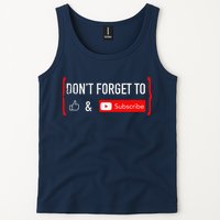 DonT Forget To Like And Subscribe Video Content Creator Tank Top