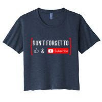 DonT Forget To Like And Subscribe Video Content Creator Crop Top