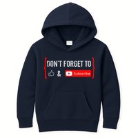 DonT Forget To Like And Subscribe Video Content Creator Kids Hoodie