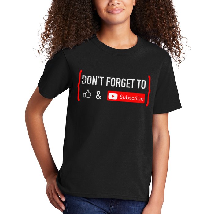 DonT Forget To Like And Subscribe Video Content Creator Kids T-Shirt
