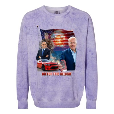 Die For This Hellcat Biden Colorblast Crewneck Sweatshirt