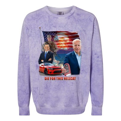 Die For This Hellcat Biden Colorblast Crewneck Sweatshirt