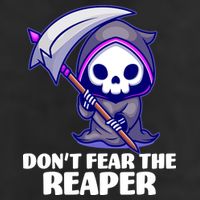 Don't Fear The Reaper Cute Chibi Reaper Garment-Dyed Fleece Hoodie