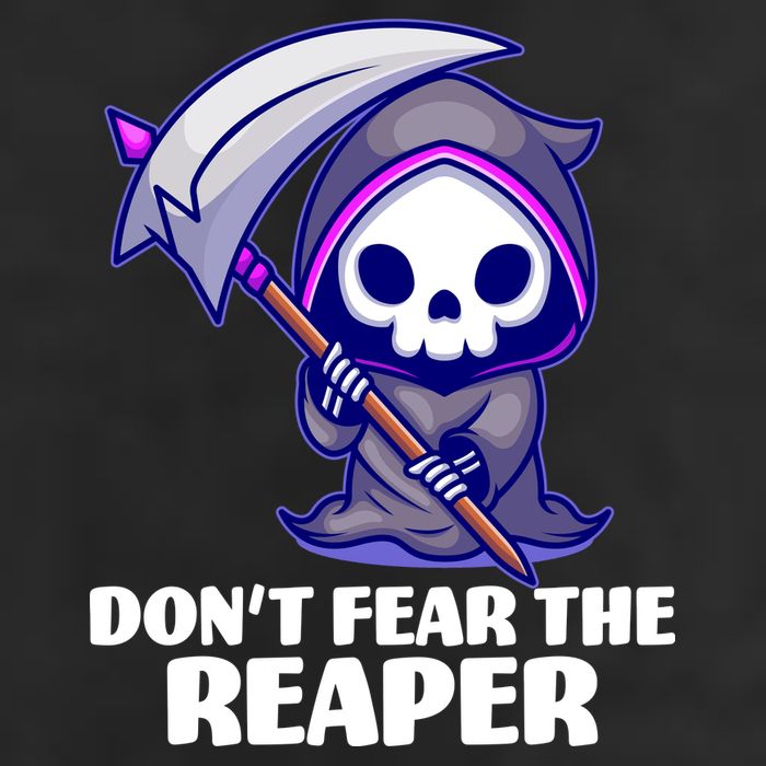 Don't Fear The Reaper Cute Chibi Reaper Garment-Dyed Fleece Hoodie
