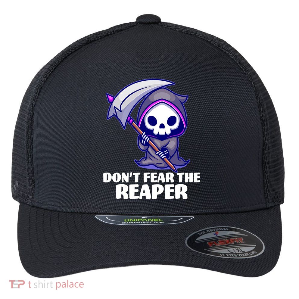 Don't Fear The Reaper Cute Chibi Reaper Flexfit Unipanel Trucker Cap