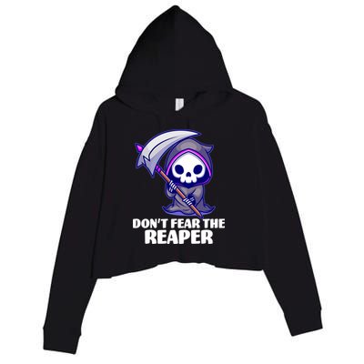Don't Fear The Reaper Cute Chibi Reaper Crop Fleece Hoodie