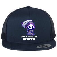 Don't Fear The Reaper Cute Chibi Reaper Flat Bill Trucker Hat