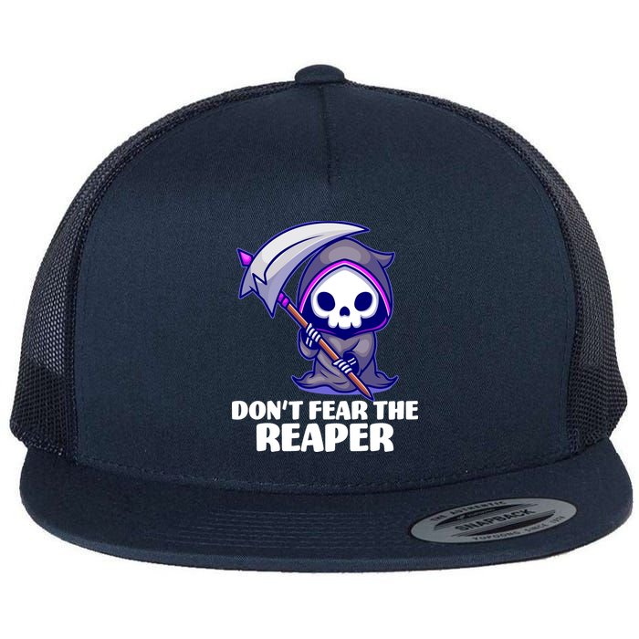 Don't Fear The Reaper Cute Chibi Reaper Flat Bill Trucker Hat
