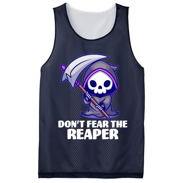 Don't Fear The Reaper Cute Chibi Reaper Mesh Reversible Basketball Jersey Tank