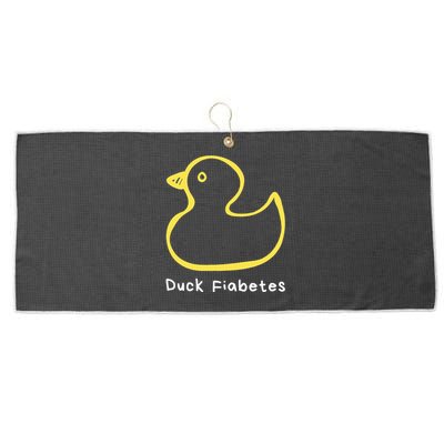 Duck Fiabetes Type 1 Diabetes sucks Large Microfiber Waffle Golf Towel